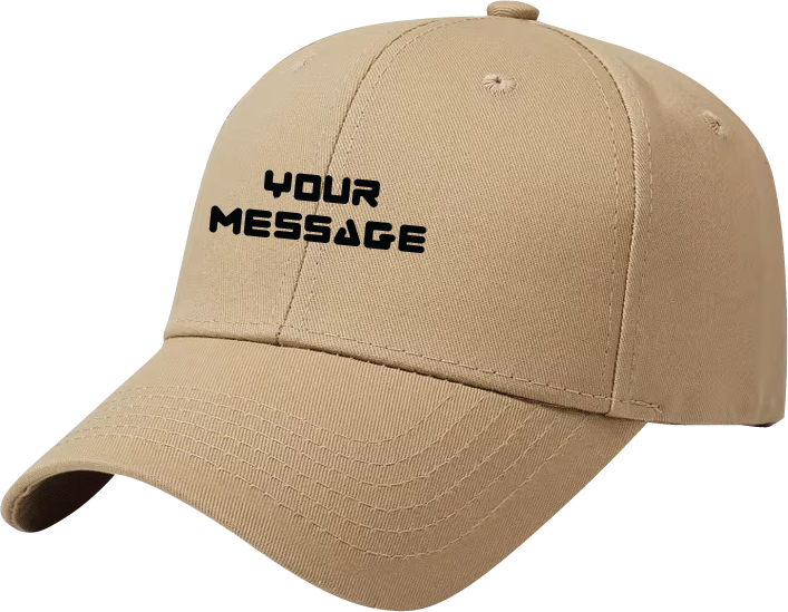 branded light peach baseball cap